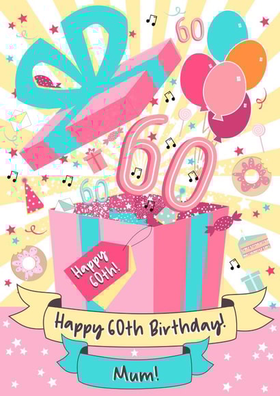 Happy 60th Birthday Mum Birthday Present Card created by Little Silverleaf