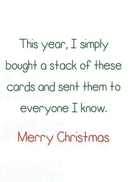 Lazy Bulk Christmas Card 12905 created by Rubber John