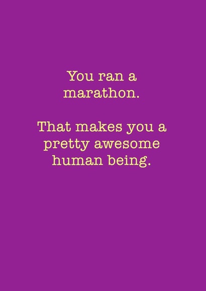 run running Congratulations Card 36798 created by Running Cards UK