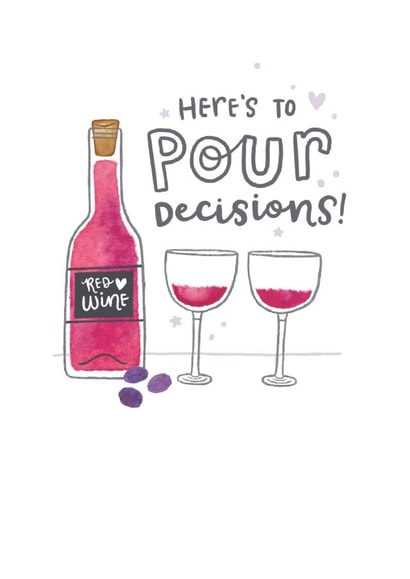 Wine Celebrate Birthday Card 33395 created by Blue Kiwi Design