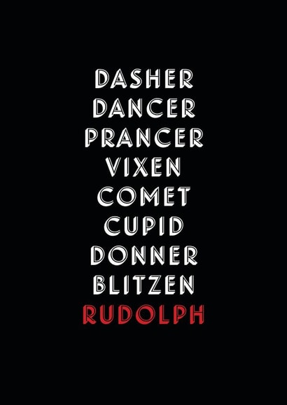 christmas rudolph Card 26489 created by Sonia Nicolson