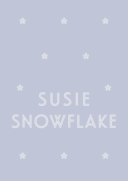 snow snowflake Card 26490 created by Sonia Nicolson