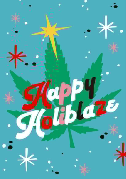 weed marijuana Christmas Card 13991 created by Foggish