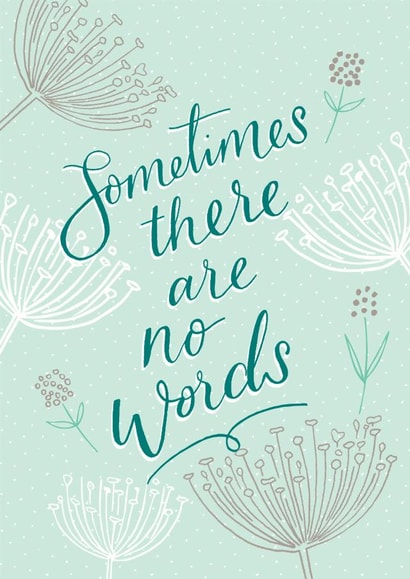 Modern/contemporary typography inspired Sympathy card created by Laura Darrington Design Ltd.