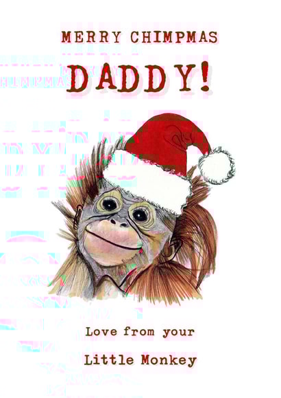 merry chimp Christmas Card 12510 created by Panda and the Prince