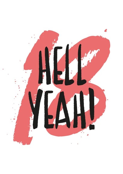 18 eighteen Birthday Card 4491 created by Joyful Joyful