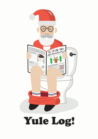 yule log Christmas Card 11992 created by Studio Boketto