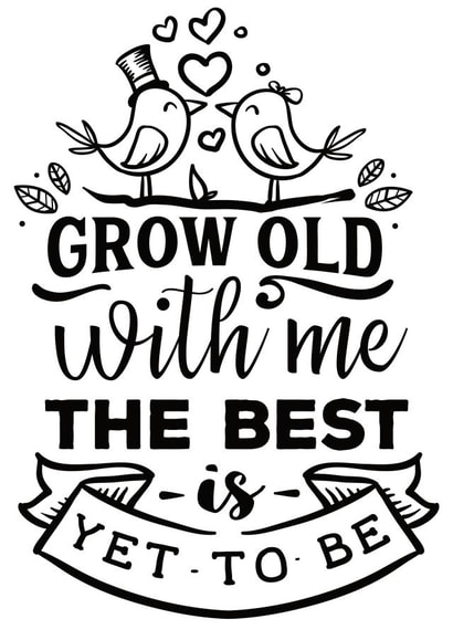 Grow old with me - wedding day card created by Richardfirthdesigns