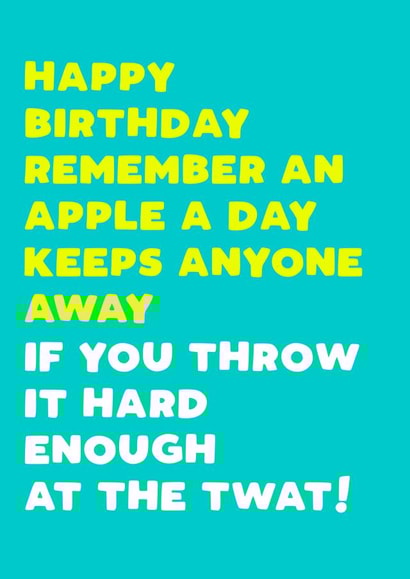 Apple day Birthday Card 8178 created by Filthy Sentiments