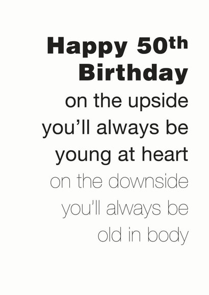 50 fifty Birthday Card 3982 created by Coulson Macleod