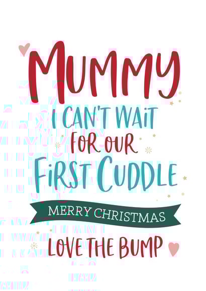 cuddle bump Christmas Card 14428 created by Beehive Design