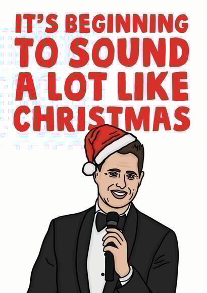 michael buble Christmas Card 13278 created by Studio Doodles