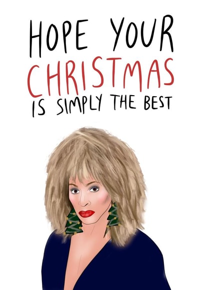 Tina Turner Simply The Best Christmas Card created by Studio Yelle
