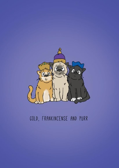 Gold, Frankincense and Purr Card created by Kat Willott