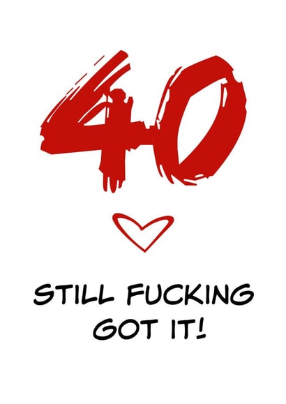 40 naughty Birthday Card 14633 created by Fefe Teale