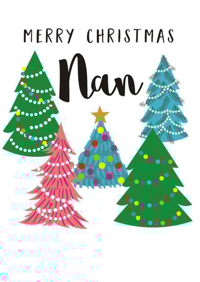 Nan tree Christmas Card 2593 created by Claire Giles