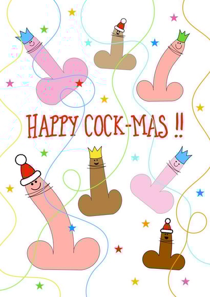 cock penis Christmas Card 9964 created by Adam Regester