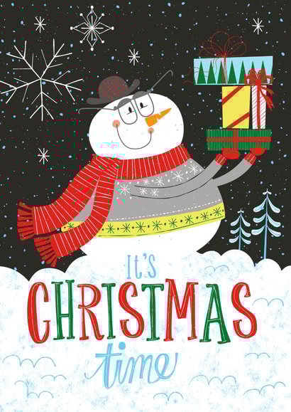 snowman adult Christmas Card 23044 created by Josh Cleland