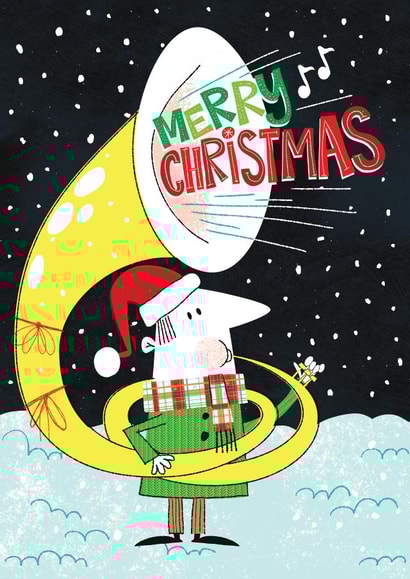 tuba music Christmas Card 23047 created by Josh Cleland
