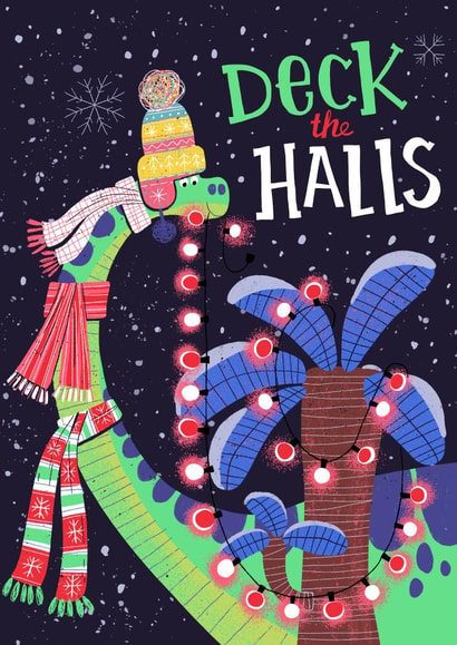 dinosaur holiday Christmas Card 23048 created by Josh Cleland