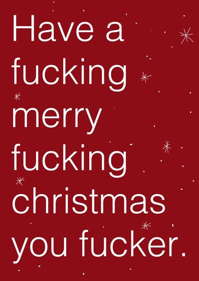fuck fucker Christmas Card 23001 created by Vektorama
