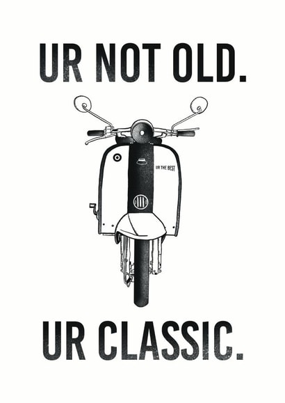 Scooter Lambretta Birthday Card 15548 created by OOYABOD