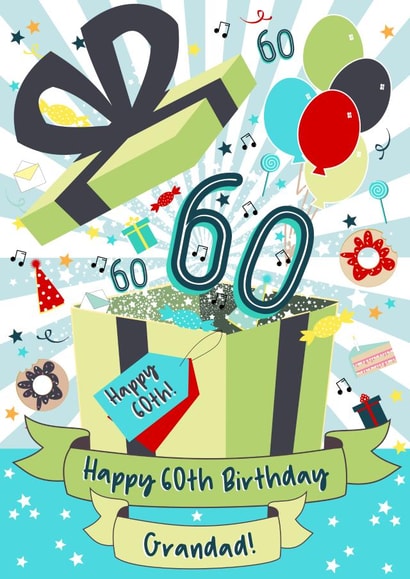 Happy 60th Birthday Grandad Birthday Present Card created by Little Silverleaf