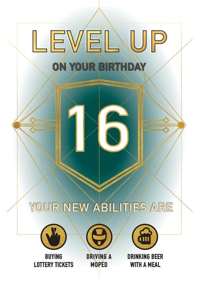 16 16TH Birthday Card 15175 created by Mad Philomena