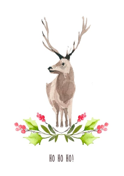 arty reindeer Christmas Card 24696 created by Silvia Betancourt