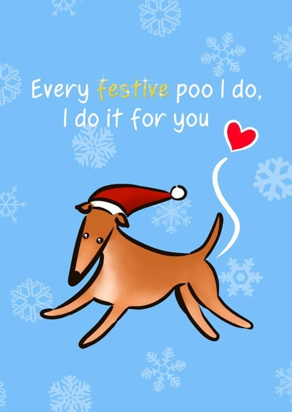 Festive Poo For You  - Red Dog created by Tessa Cheung