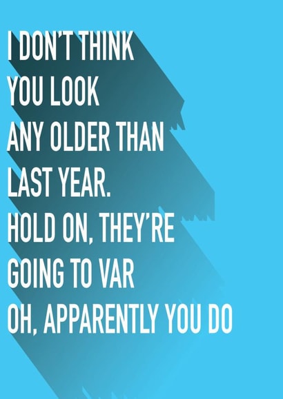 VAR football Birthday Card 14391 created by Do Something David