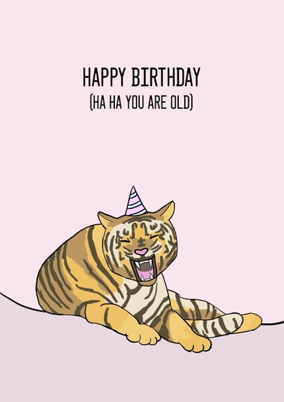 You're old birthday card created by Stripy Fish Designs