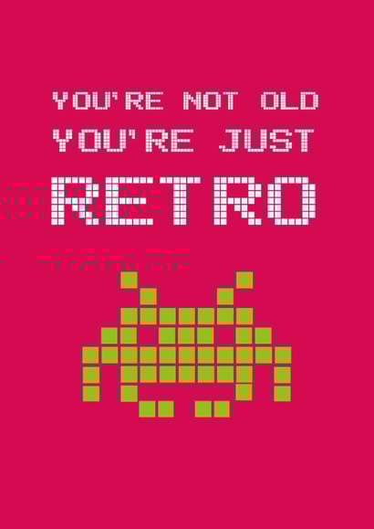 Old Retro Birthday Card 1576 created by Kritter Design