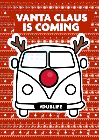 Van dub Christmas Card 12197 created by High Five Prints Co