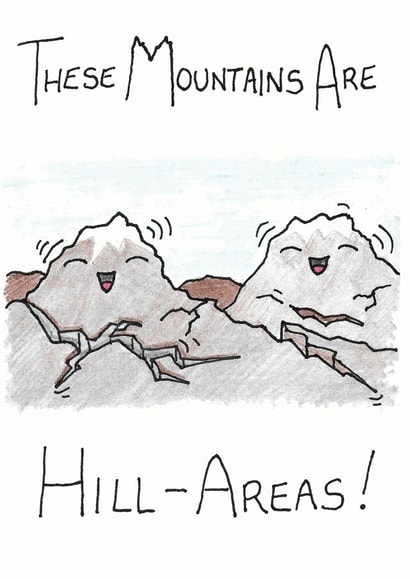 Mountains Nature Card 40318 created by The Pun Doodler