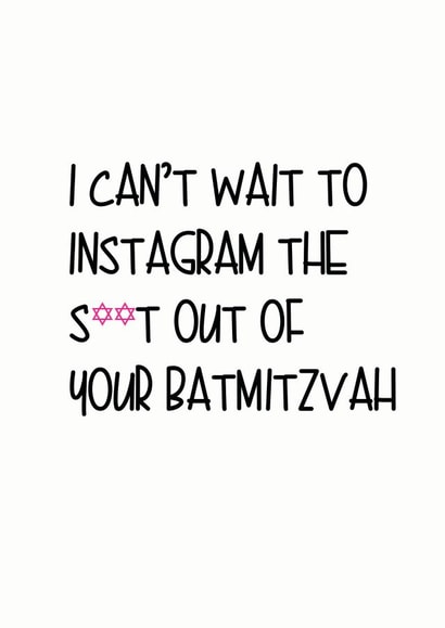 instagram batmitzvah Faith Card 5157 created by Little Lisa Designs