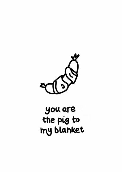 Pigs in blankets Sausage Christmas Card 15601 created by Jodi 