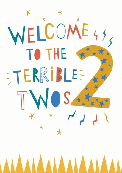 Terrible Twos 2 Birthday Card 16083 created by Dotty Black