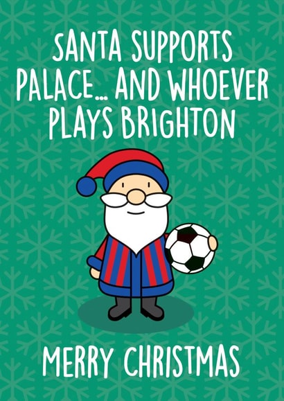 Crystal Palace Football Fan Christmas Card created by Thirty Mussels