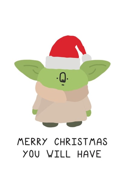 Starwars Yoda Christmas Card 37255 created by CoolSource Cards