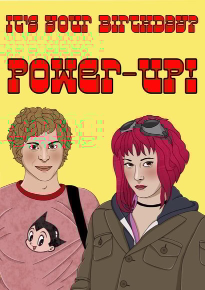 Scott Pilgrim Comic Birthday Card 15791 created by Lizzy B Draws.