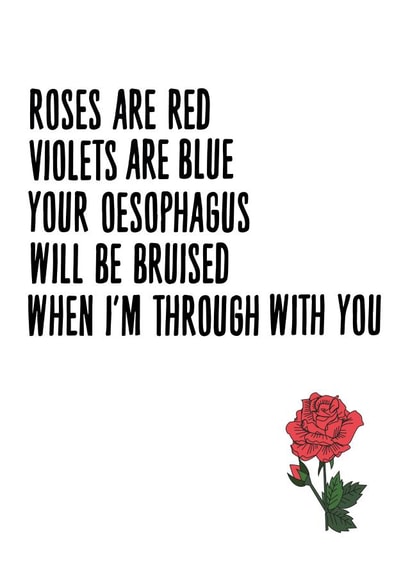 roses are red oesophagus Valentines Day Card 36851 created by Phaedra Peer