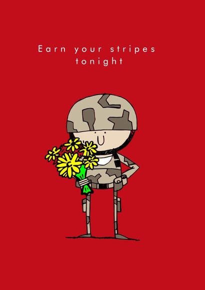 army officer Valentines Day Card 29051 created by Sam Williamson