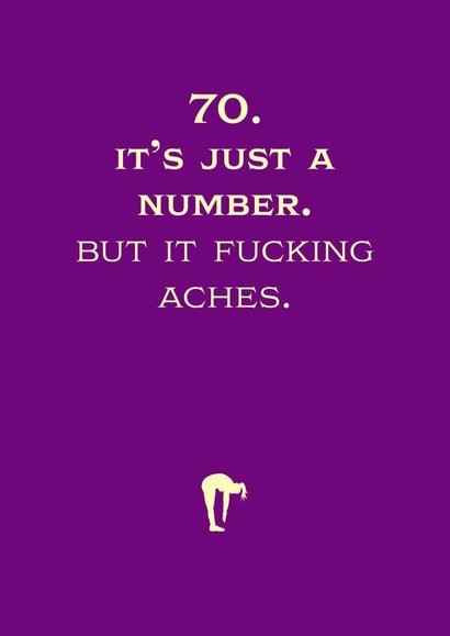 70 fucking Birthday Card 8797 created by Rusty Pencil