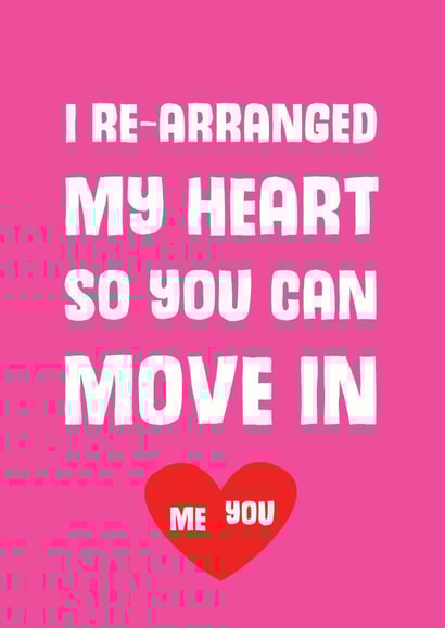 re-arranged meart Valentines Day Card 31448 created by Mostly Beautiful