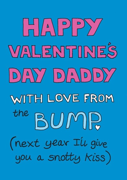 bump pregnant Valentines Day Card 15146 created by Happy Octopus by Rupert Fawcett