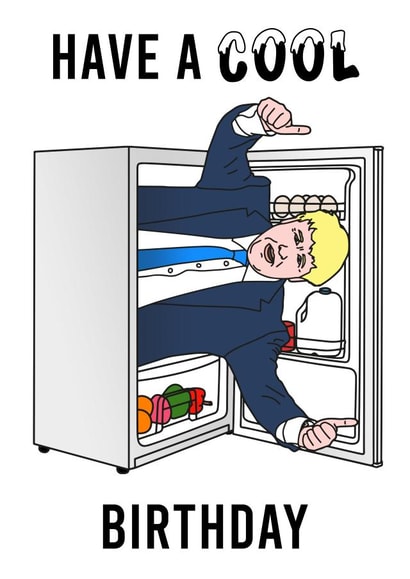 fridge prime minister Birthday Card 9353 created by Peabody Studio