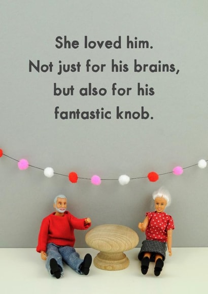 innuendo knob Valentines Day Card 11520 created by Bold & Bright Cards