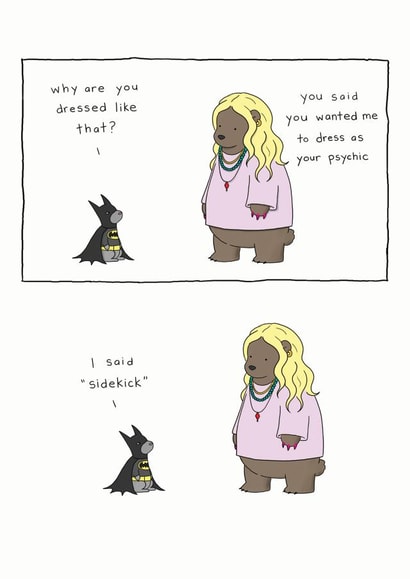 bear dressed Love & Friendship Card 6673 created by Redback Cards