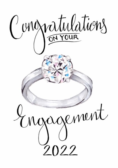 Engagement card - diamond ring 2022 created by Naughty Nice